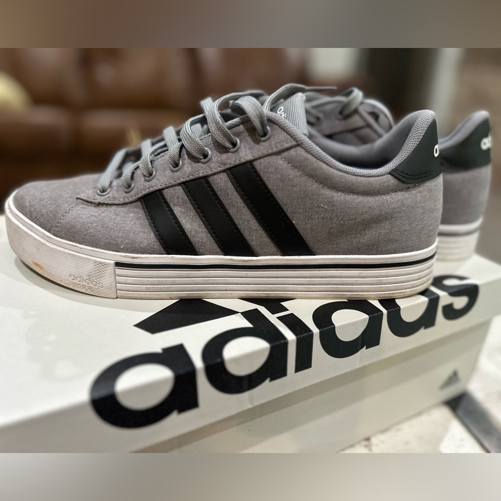 Adidas Gray and Black Athletic Shoes